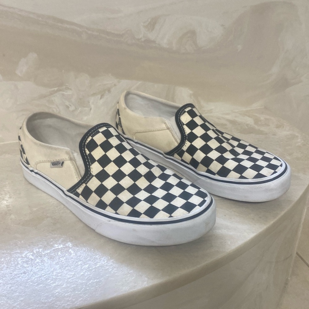 Vans checkered shoes size 9